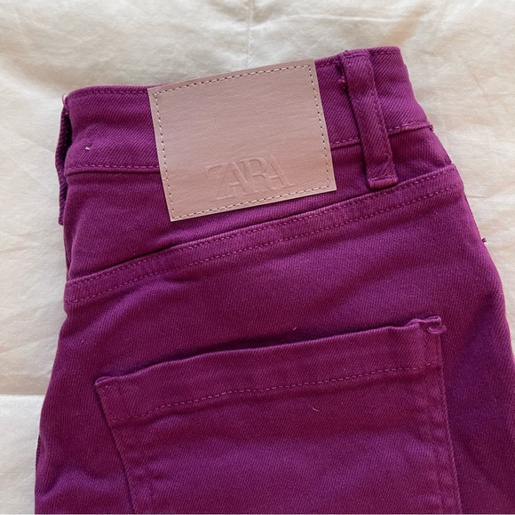 ZARA Purple Split-Leg Jeans - Picture 1 of 3